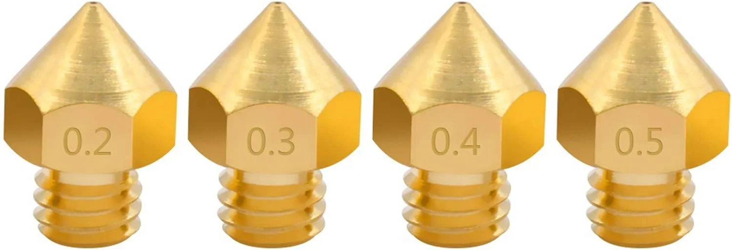 نازل ها، نازل پرینتر، نازل های برنجی، 5 عدد نازل مسی با ظرفیت بالا با رزوه M6 برای لوازم جانبی اکسترودر پرینتر سه بعدی فیلامنت 1.75 میلی متری، قطر نازل 0.5 میلی متر (رنگ: برای فیلامنت 1.75 میلی متری، اندازه: نازل) نازل ها، نازل پرینتر، نازل های برنجی، 5 عدد نازل مسی با ظرفیت بالا با رزوه M6 برای لوازم جانبی اکسترودر پرینتر سه بعدی فیلامنت 1.75 میلی متری، قطر نازل 0.5 میلی متر (رنگ: برای فیلامنت 1.75 میلی متری، اندازه: نازل)