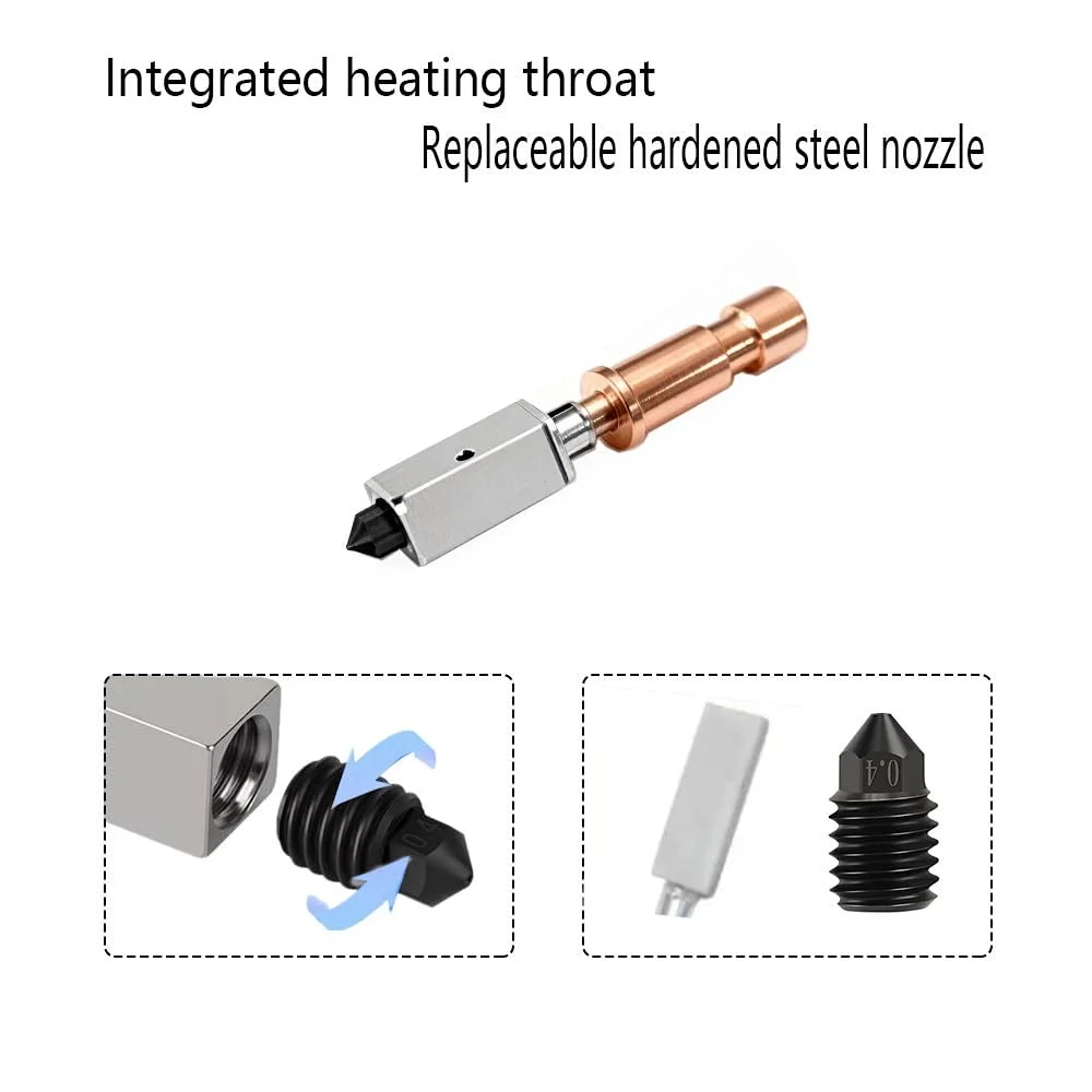 هات‌اند سرامیکی 0.4 میلی‌متری برای کیت هات‌اند Kobra S1، هد چاپ، بلوک هیت سینک، کارتریج گرمایشی، ترمیستور