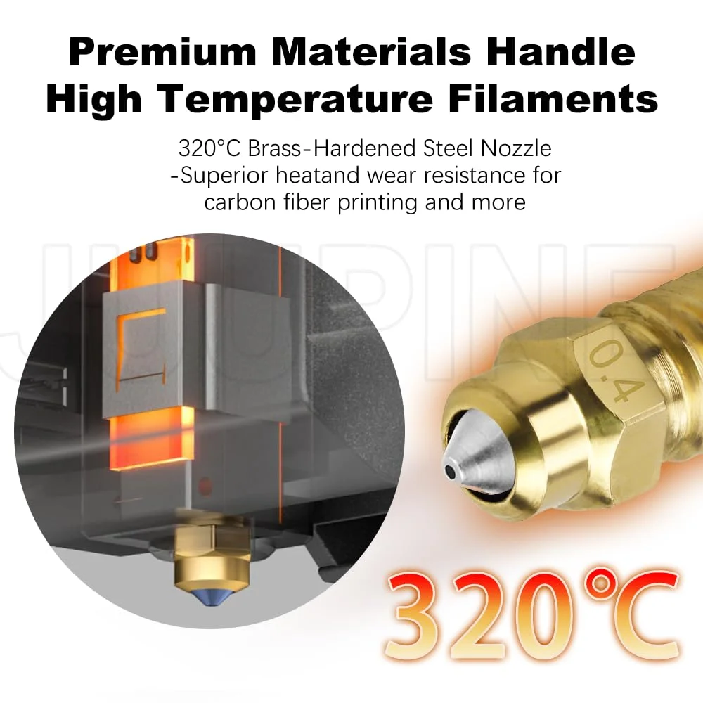 (3 عددی) کیت نازل برنجی فولاد سخت شده دوفلزی ELEGOO Centauri Carbon Hotend (0.4MM/0.6MM/0.8MM)، برنج دارای رسانایی حرارتی قوی و فولاد سخت شده فوق العاده مقاوم در برابر سایش است. (3 عددی) کیت نازل برنجی فولاد سخت شده دوفلزی ELEGOO Centauri Carbon Hotend (0.4MM/0.6MM/0.8MM)، برنج دارای رسانایی حرارتی قوی و فولاد سخت شده فوق العاده مقاوم در برابر سایش است.