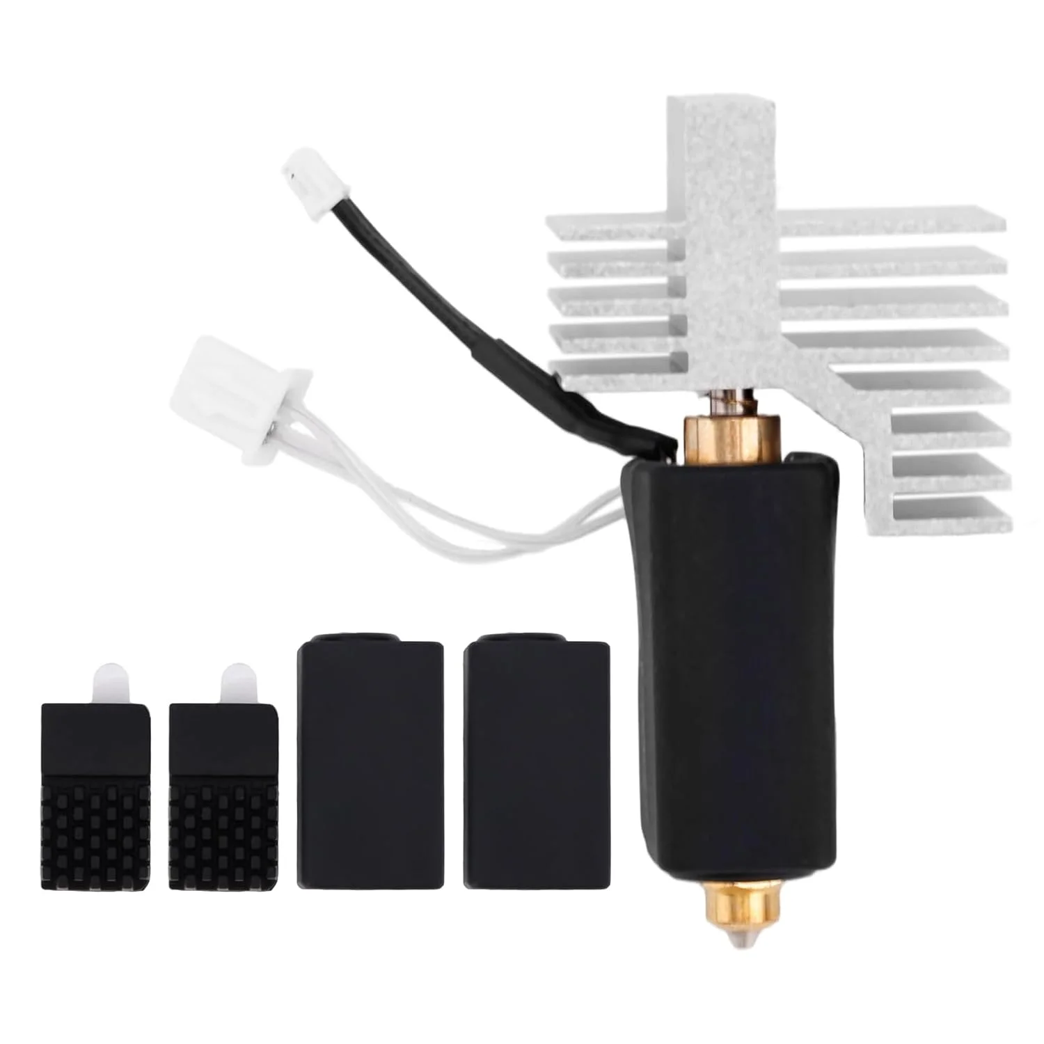 کیت هات‌اند سرامیکی 0.4 میلی‌متری برای Elegoo Centauri Carbon، اکسترودر هات‌اند با نازل‌های فولادی سخت‌کاری شده و برنجی، 2 روکش سیلیکونی و 2 برس نازل برای نگهداری پرینتر سه بعدی