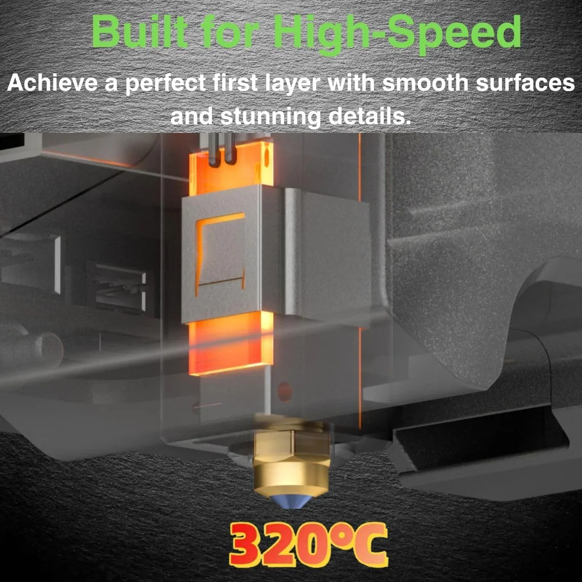 هات‌اند سرامیکی 0.4 میلی‌متری برای کیت اکسترودر هد چاپ Centauri Carbon، برای Elegoo Centauri Carbon، هیت سینک هات‌اند نازل‌های فولاد سخت شده برنجی به همراه 3 عدد روکش سیلیکونی و 2 عدد برس نازل