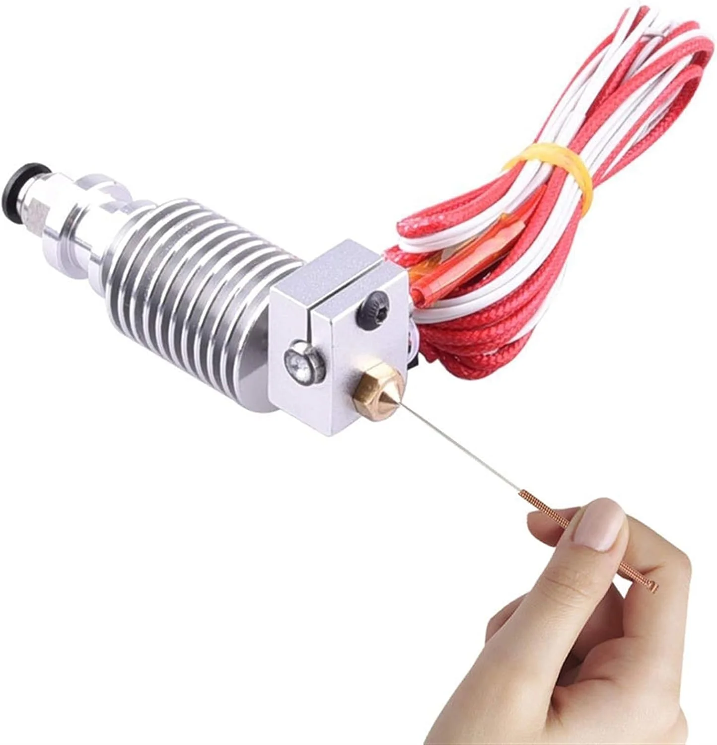 برکا ۲۴ عدد نازل برنجی + ۱۰ عدد کیت تمیز کننده نازل، لوازم جانبی پرینتر سه بعدی، رزوه M6، مناسب برای مواد مصرفی ۱.۷۵ میلی متری