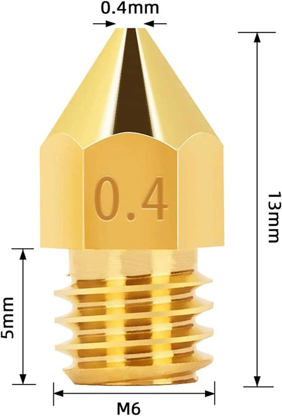 ۲۰ عدد نازل برنجی ۰.۴ میلی‌متری MK8، به همراه ۱۰ سوزن تمیز کننده استیل ضد زنگ، مجموعه اکسترودر، لوازم جانبی پرینتر سه بعدی