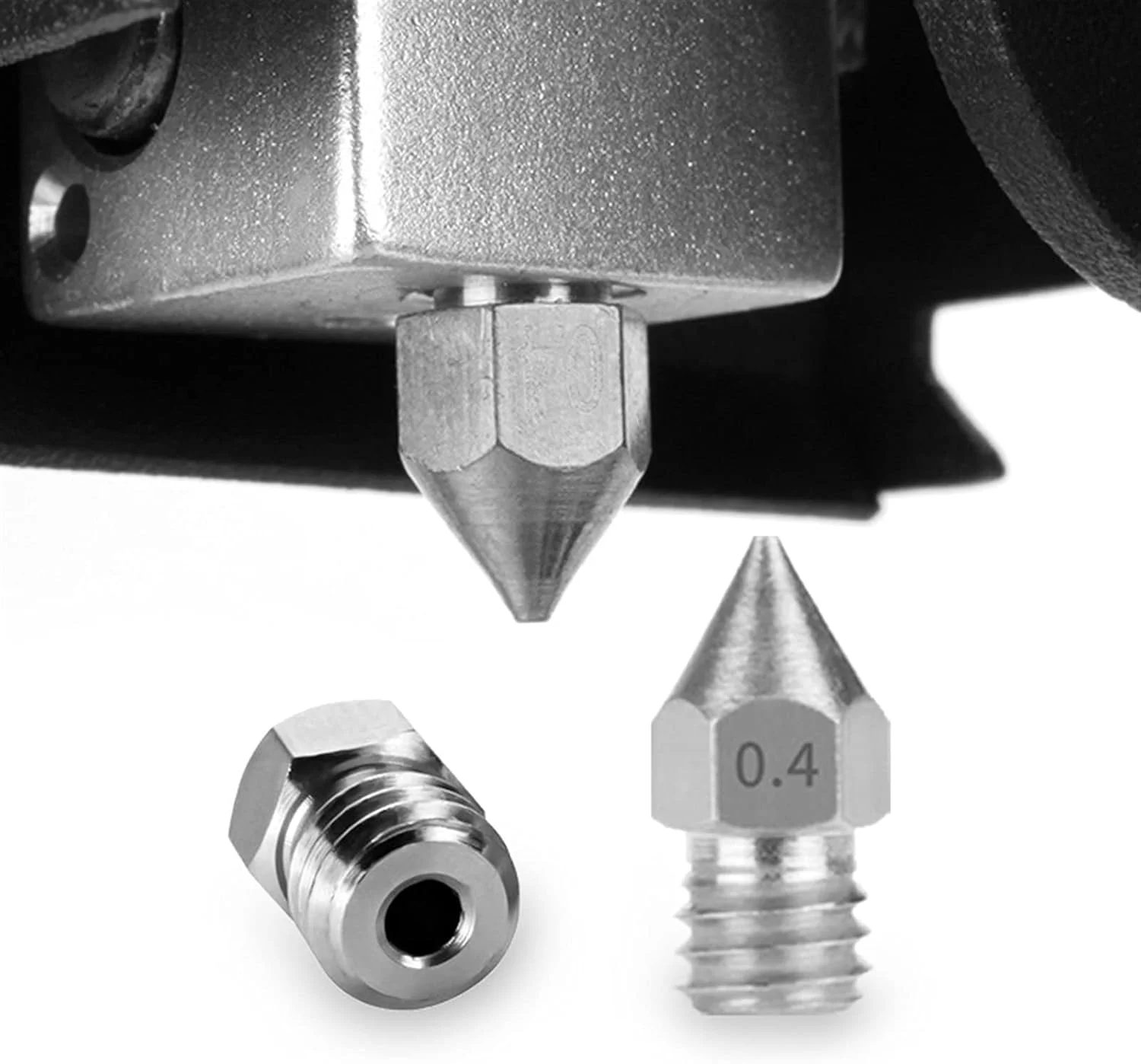 20 عدد نازل استیل ضد زنگ 0.4 میلی متری MK8، سر چاپ اکسترودر، کیت تمیز کننده، لوازم جانبی پرینتر سه بعدی 20 عدد نازل استیل ضد زنگ 0.4 میلی متری MK8، سر چاپ اکسترودر، کیت تمیز کننده، لوازم جانبی پرینتر سه بعدی