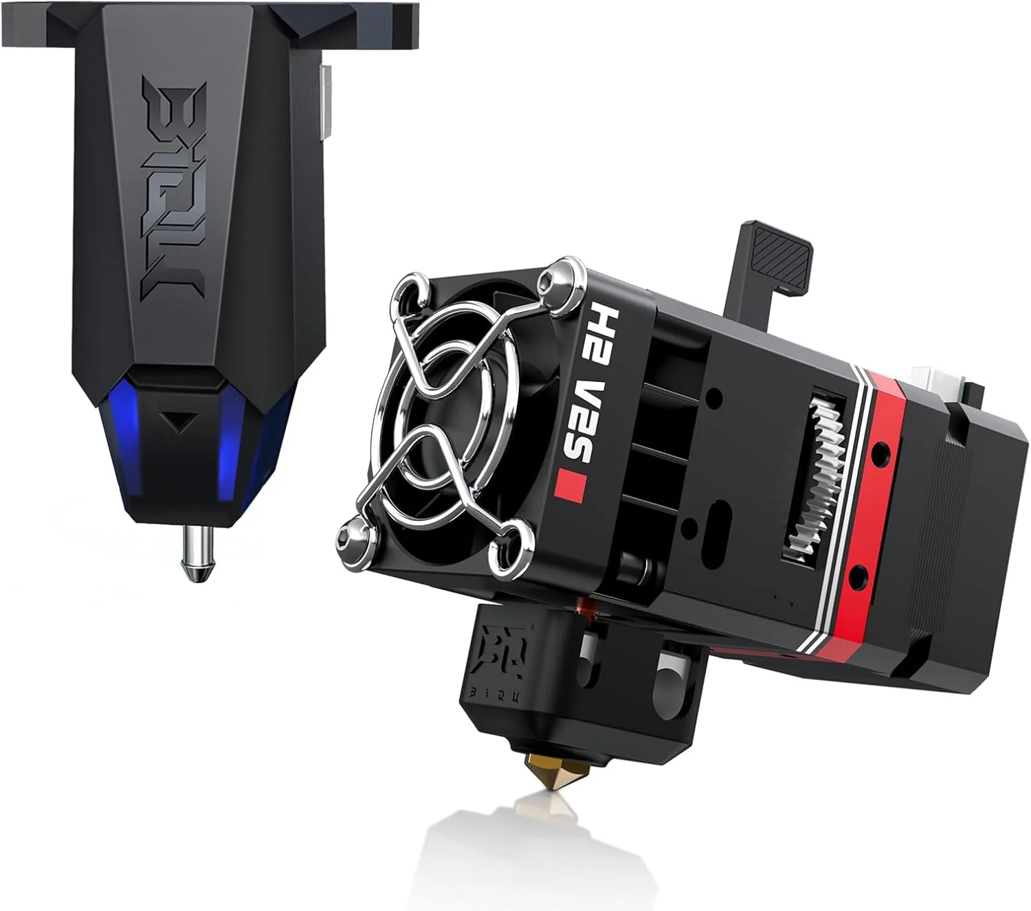 اکسترودر دوگانه BIQU H2 V2S+ به همراه MicroProbe V2.0 و براکت نصب، ارتقاء پرینتر سه بعدی، اکسترودر مستقیم، کیت حسگر تراز خودکار بستر