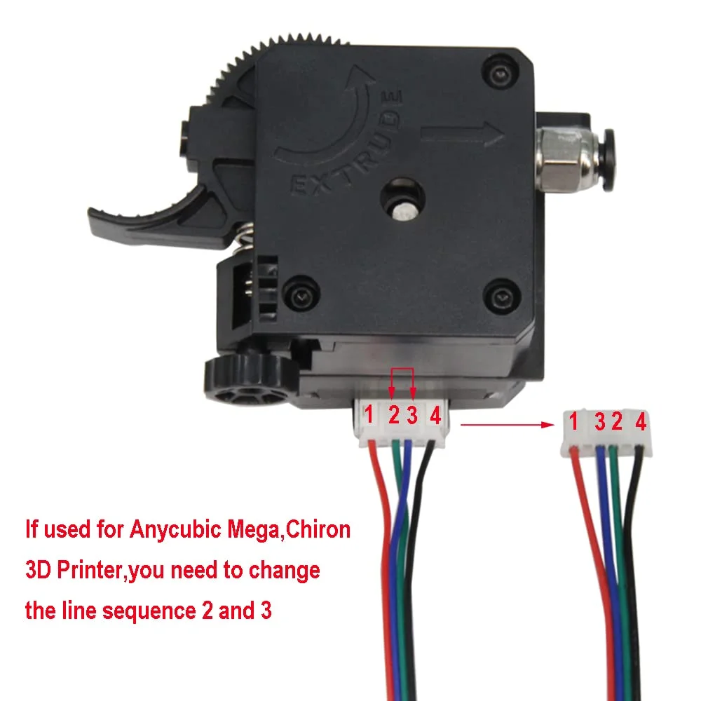 قطعات اکسترودر پرینتر سه بعدی ارتقا یافته با موتور پله ای برای ANYCUBIC Mega-SCR10V6 برای فیلامنت 1.75 میلی متری (اکسترودر با موتور پله ای) قطعات اکسترودر پرینتر سه بعدی ارتقا یافته با موتور پله ای برای ANYCUBIC Mega-SCR10V6 برای فیلامنت 1.75 میلی متری (اکسترودر با موتور پله ای)