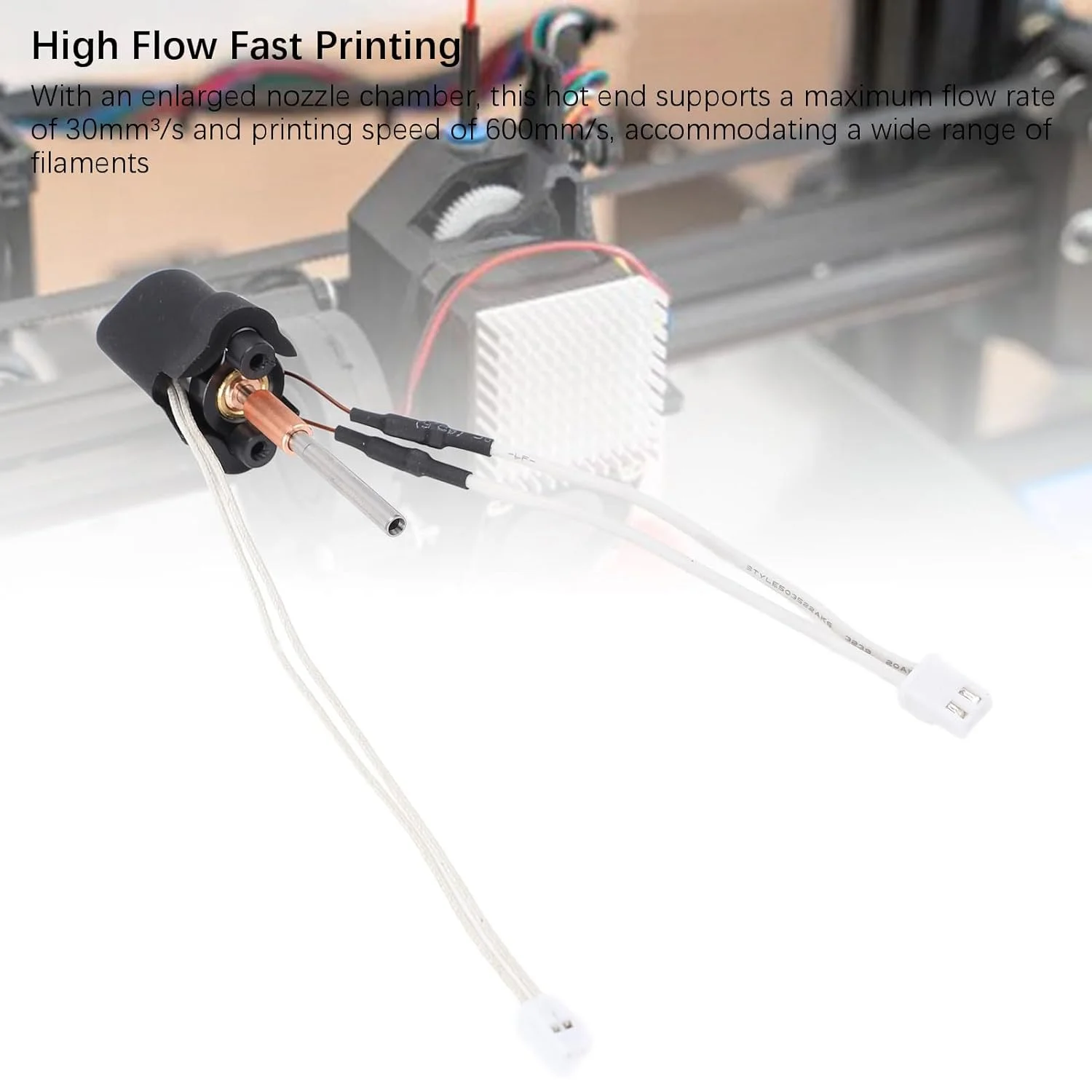 هات اند سرامیکی برای پرینتر سه بعدی Ender 3 V3، نازل دو فلزی 0.4 میلی متری، هات اند یکپارچه با قابلیت چاپ سریع و بالا برای کیت مینی اکستروژن هد پرینتر سه بعدی