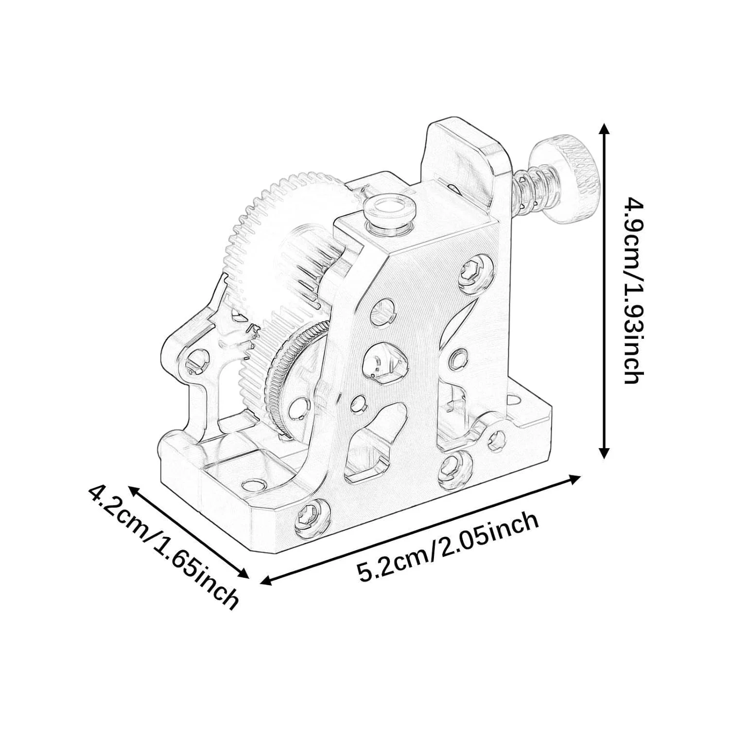 لوازم جانبی اکسترودر پرینتر سه بعدی، قطعات یدکی، نصب آسان و کاربردی، اکسترودر فلزی با عملکرد بالا، مشکی