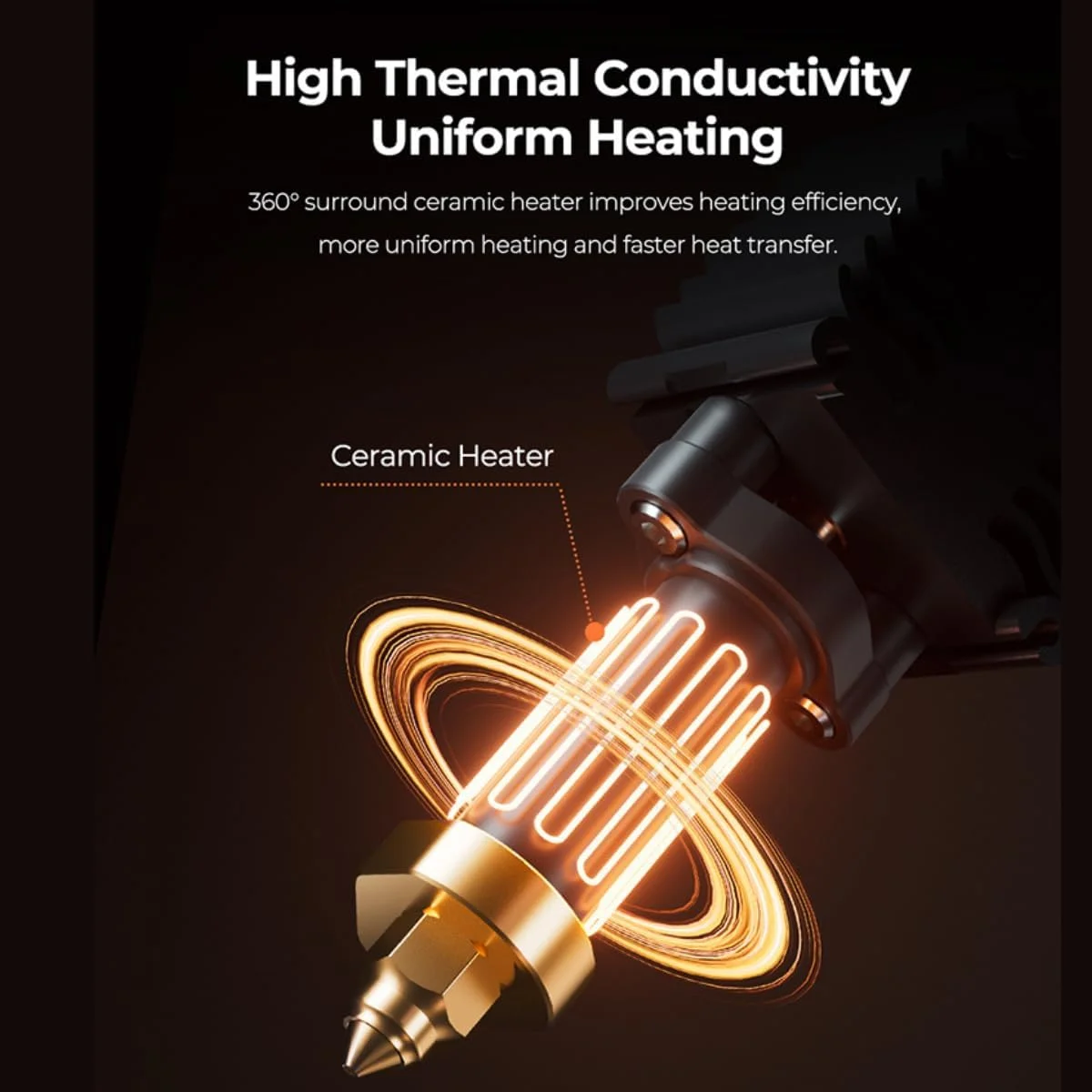 کیت بلوک حرارتی سرامیکی Ender 5 Max، مجموعه هات اند Ender 5 Max، رسانایی حرارتی بالا، چاپ با جریان بالا، مقاومت در برابر درجه حرارت بالا، تعویض سریع، اورجینال برای Creality (300℃)