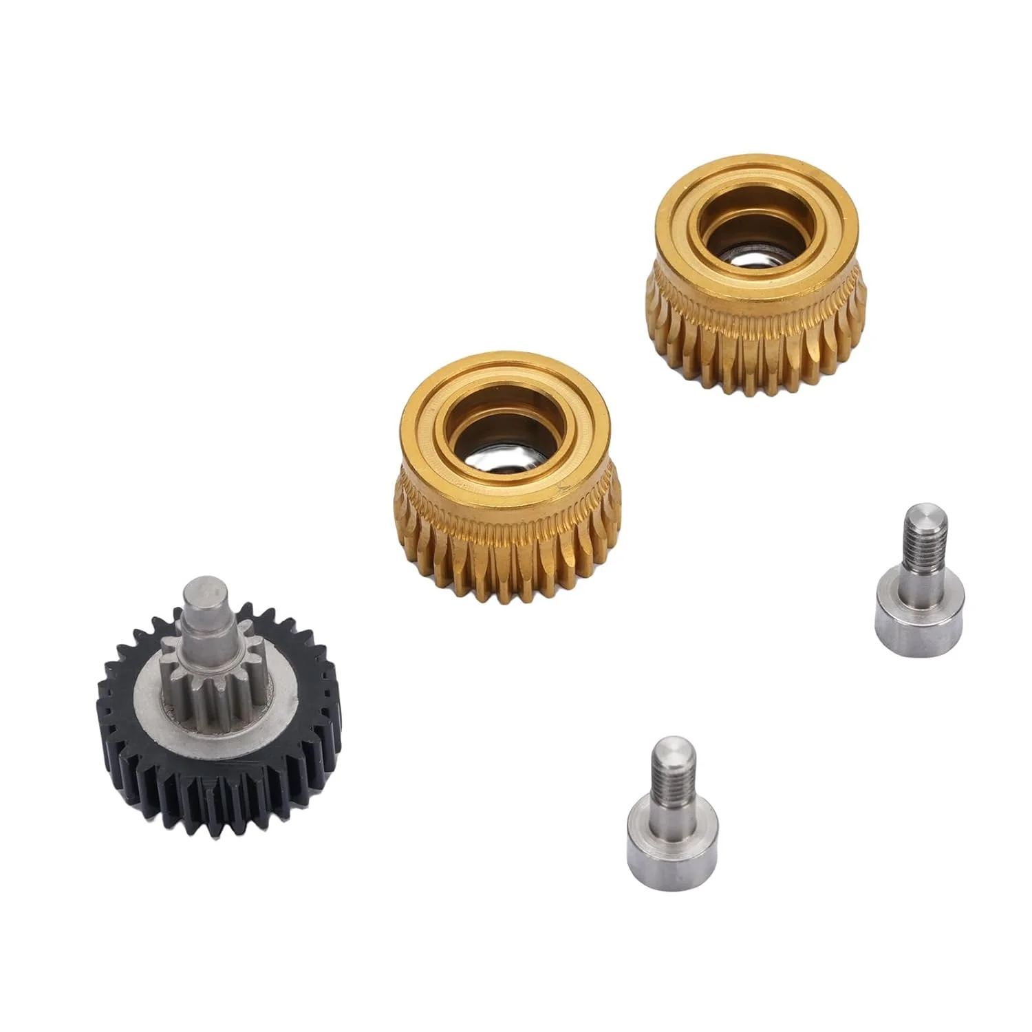 مجموعه چرخ دنده اکسترودر آراموکس، روکش DLC فولاد سخت شده، مشکی، کاهنده طلایی، چرخ دنده های دو بلبرینگ برای چاپگر سه بعدی K1، نصب آسان برای مبتدیان