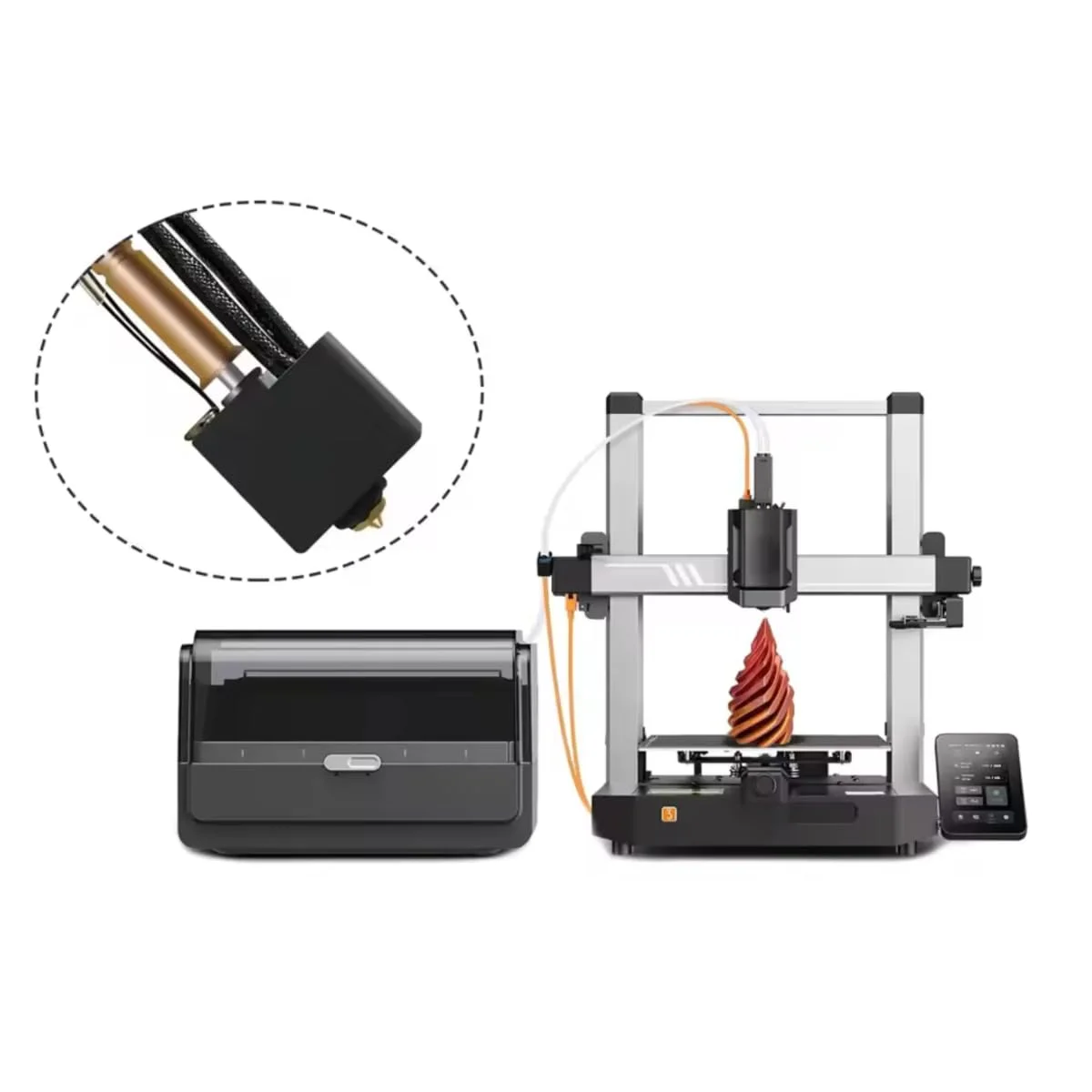 نازل کبرا S1، هات‌اند اصلی کبرا S1، 0.2 میلی‌متر برای هات‌اند Anycubic S1، پشتیبانی از دما و سرعت بالا برای پرینترهای سه بعدی Anycubic Kobra S1/S1 Combo، کارتریج حرارتی ترمیستور و جوراب سیلیکونی