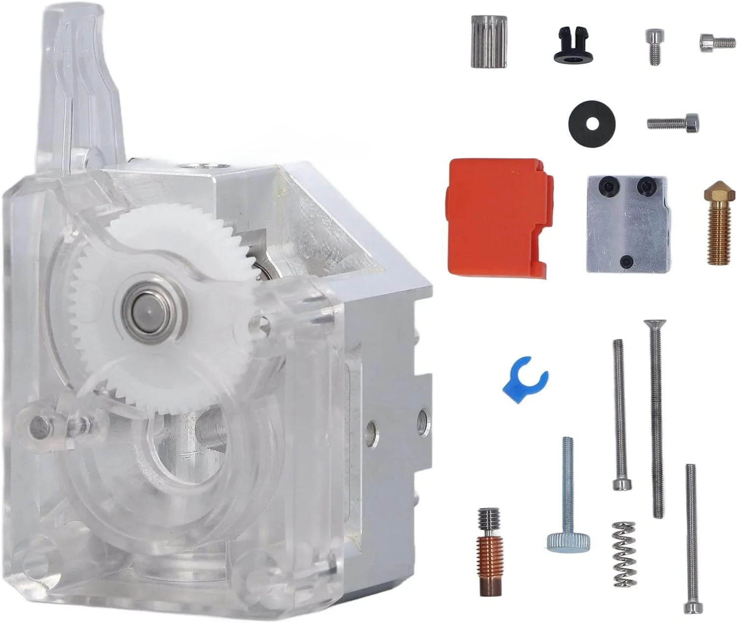 واحد اکسترودر درایو مستقیم، کیت ارتقاء انتهای داغ پرینتر سه بعدی، شامل نازل ها، فنرها و واشرها، نصب آسان کیت اکسترودر برای Ender 3