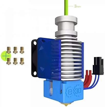 هات‌اند تمام فلزی V6 - درایو مستقیم 3 میلی‌متری - 12 ولت - بسته سر نازل (مجموعه ای از نازل های برنجی) (V6-300-D-FUN)