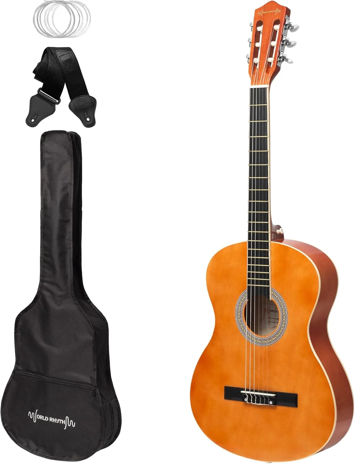 گیتار کلاسیک 4/4 - گیتار اسپانیایی، طبیعی، برای مبتدیان، سایز کامل، ایده آل برای کودکان بالای 12 سال