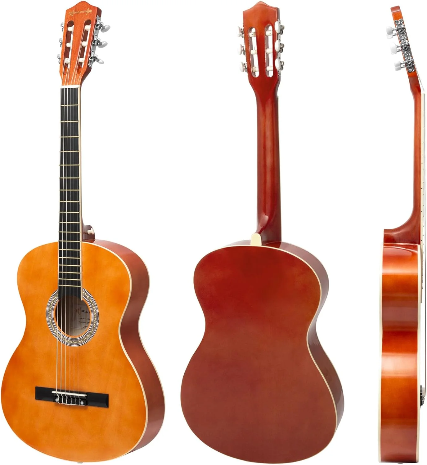 گیتار کلاسیک 4/4 - گیتار اسپانیایی، طبیعی، برای مبتدیان، سایز کامل، ایده آل برای کودکان بالای 12 سال گیتار کلاسیک 4/4 - گیتار اسپانیایی، طبیعی، برای مبتدیان، سایز کامل، ایده آل برای کودکان بالای 12 سال