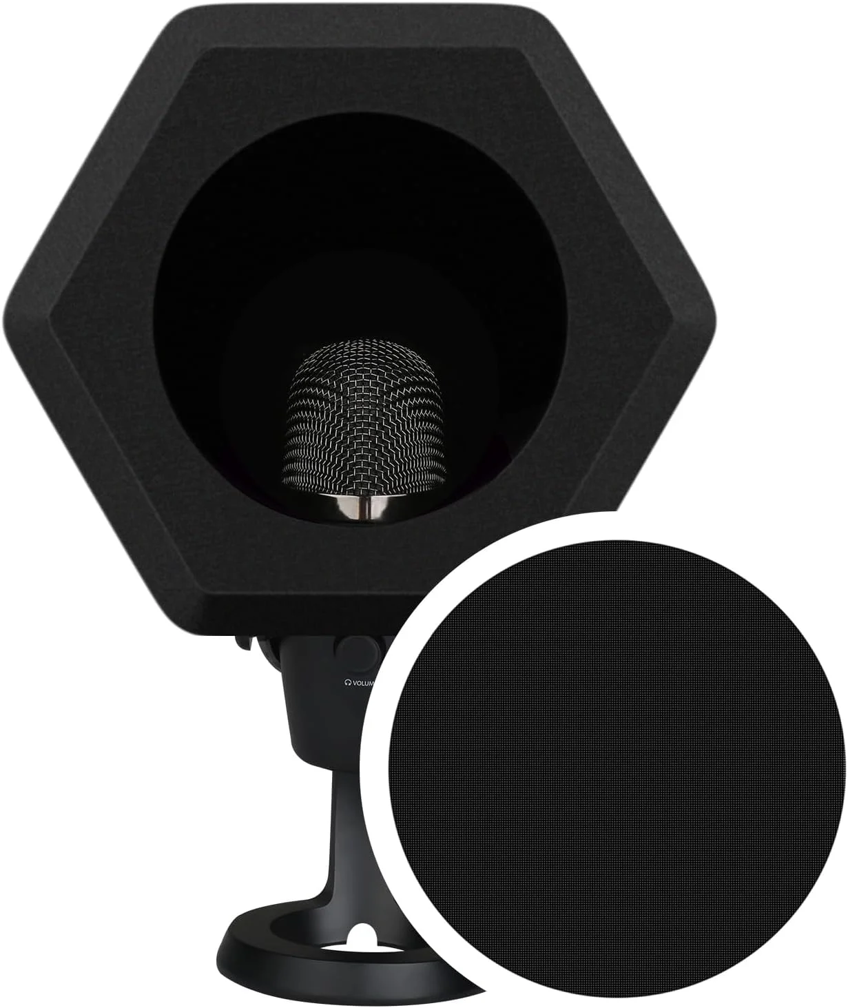 توپ عایق میکروفون حرفه ای با فیلتر پاپ دو لایه و فوم با چگالی بالا برای حذف نویز عالی