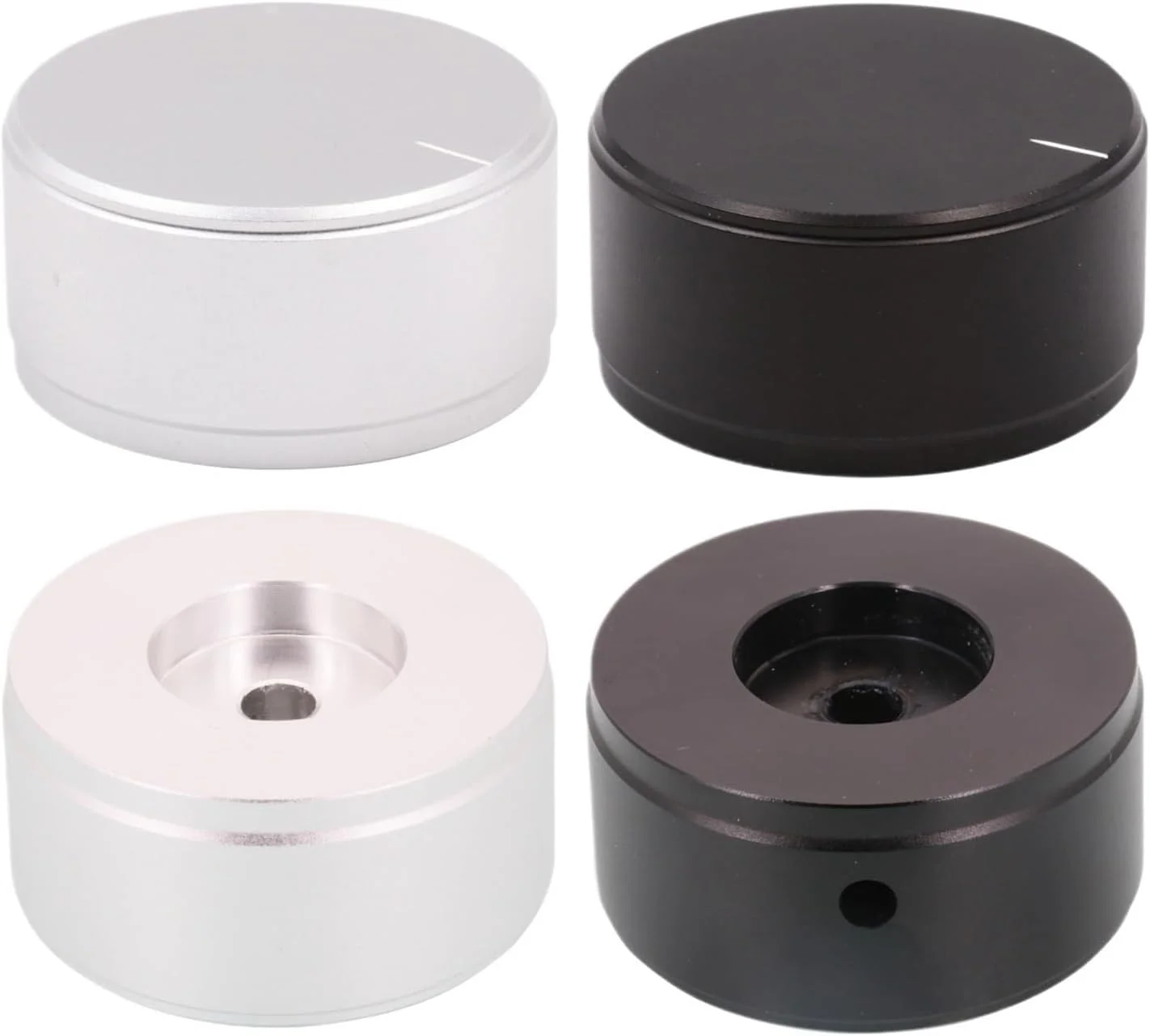 یک عدد دستگیره آلومینیومی جامد ماشینکاری شده CNC برای تقویت کننده صدا (44x22mm مشکی)
