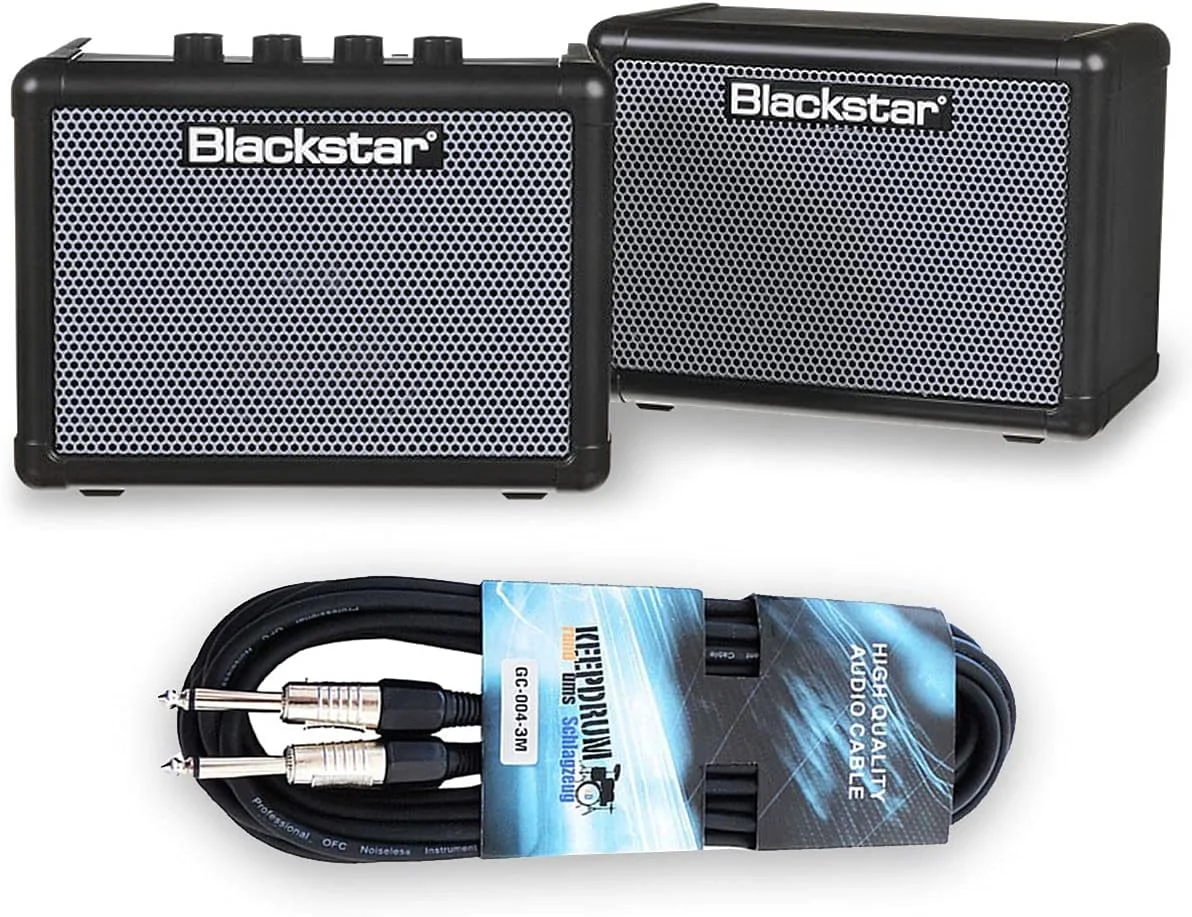 ست مینی آمپلی‌فایر استریو Blackstar Fly 3 Bass به همراه کابل گیتار keepdrum