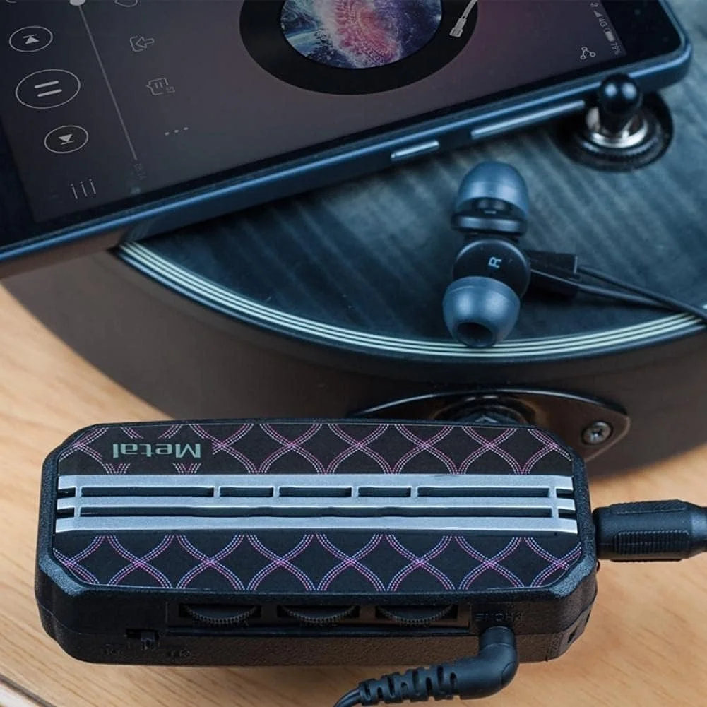 آمپلی فایر جیبی مینی گیتار الکتریکی با افکت صدای قوی به همراه هدفون، مناسب برای لوازم جانبی آلات موسیقی