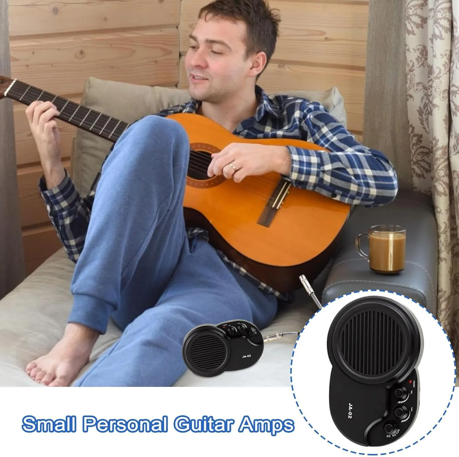 آمپلی فایر گیتار بی سیم - آمپلی فایر قابل حمل با قدرت کم برای گیتار الکتریک | لوازم جانبی برای مبتدیان، بانوان، دانشجویان، نوجوانان