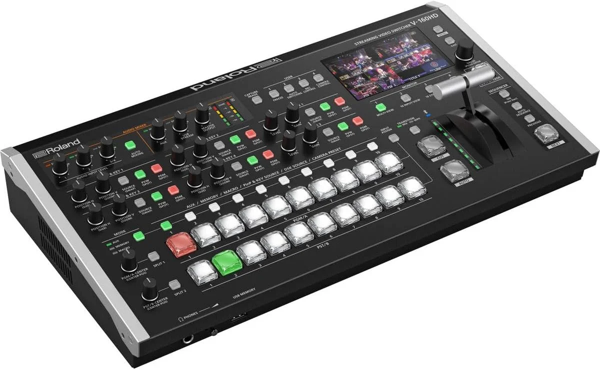 میکسر حرفه ای صدا و تصویر Roland Hybrid V-160HD مناسب استریمینگ (V-160HD)