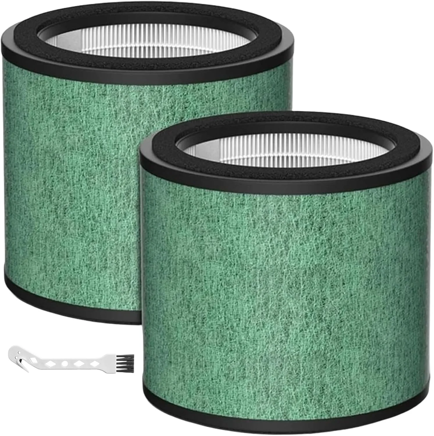 فیلتر هوا HP072UK سازگار با دستگاه تصفیه هوای Shark NeverChange 5 HP072UK HP072، فیلتر جایگزین کربن فعال و HEPA H13 (بسته 2 عددی)