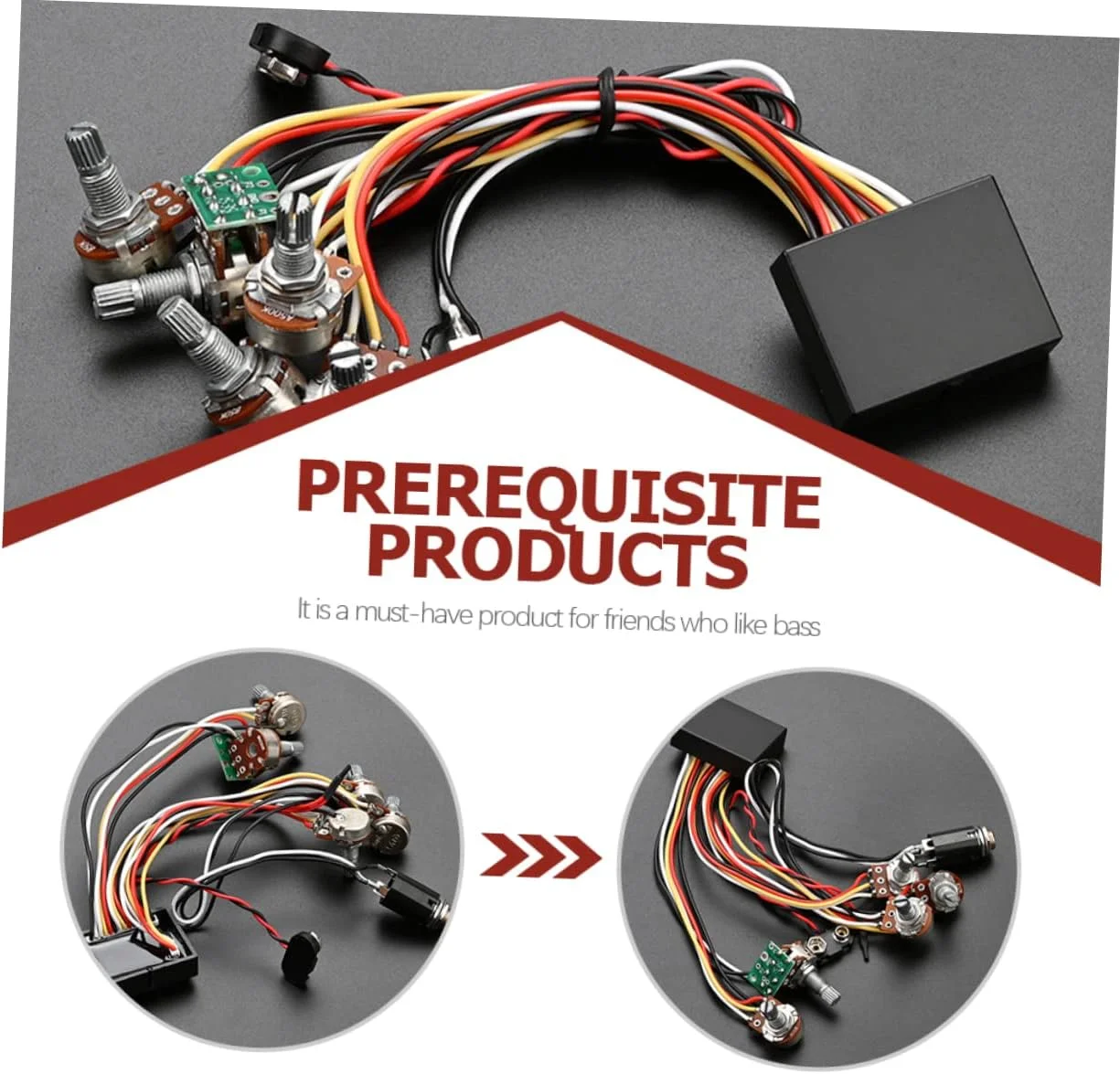 مدار پری امپ باس VICASKY، 2 عدد، سیم کشی بادوام برای گیتار باس، نصب آسان، قطعات حرفه ای برای مدارهای فعال و کنترل صدا مدار پری امپ باس VICASKY، 2 عدد، سیم کشی بادوام برای گیتار باس، نصب آسان، قطعات حرفه ای برای مدارهای فعال و کنترل صدا