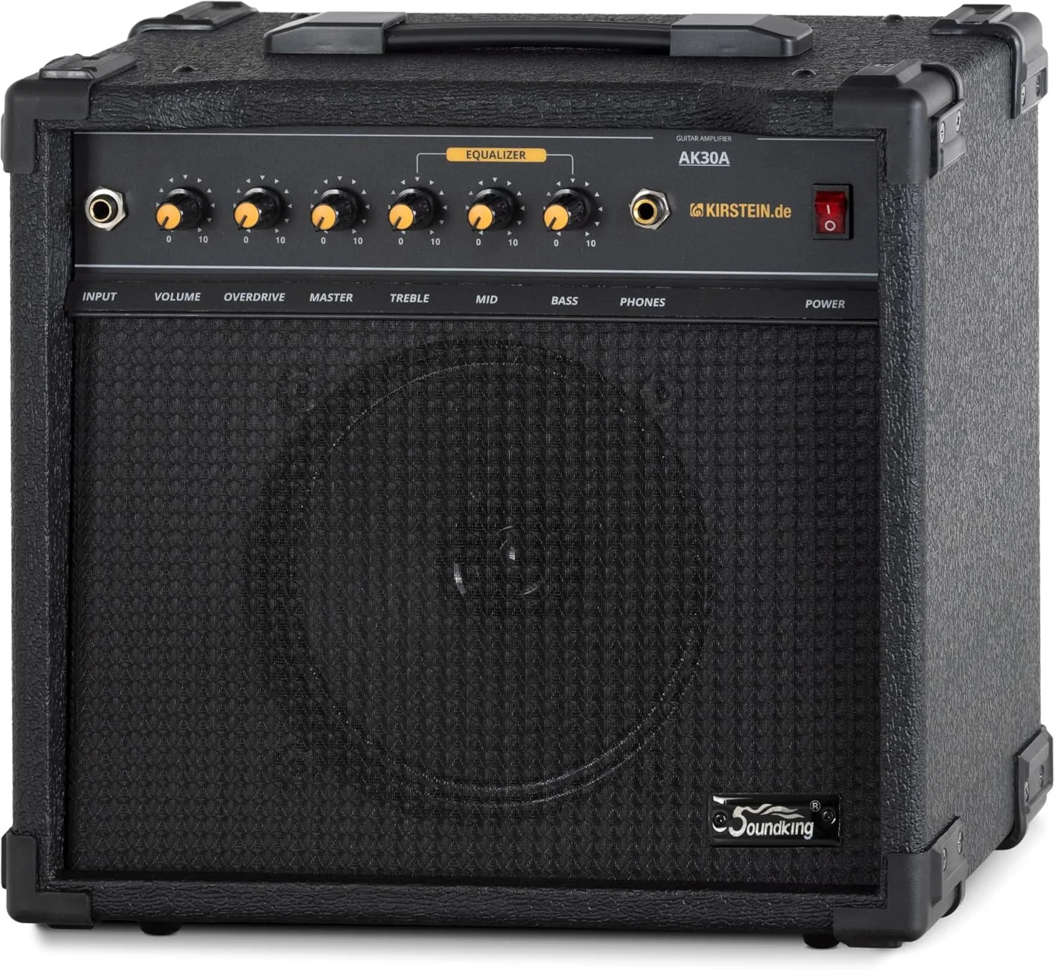 آمپلی فایر گیتار Soundking AK30، ۷۵ وات - اکولایزر ۳ باندی - اسپیکر ۸ اینچی - خروجی هدفون و اتصال پدال - آمپلی فایر کمبو ایده آل برای مبتدیان با محافظ گوشه های بسیار مقاوم