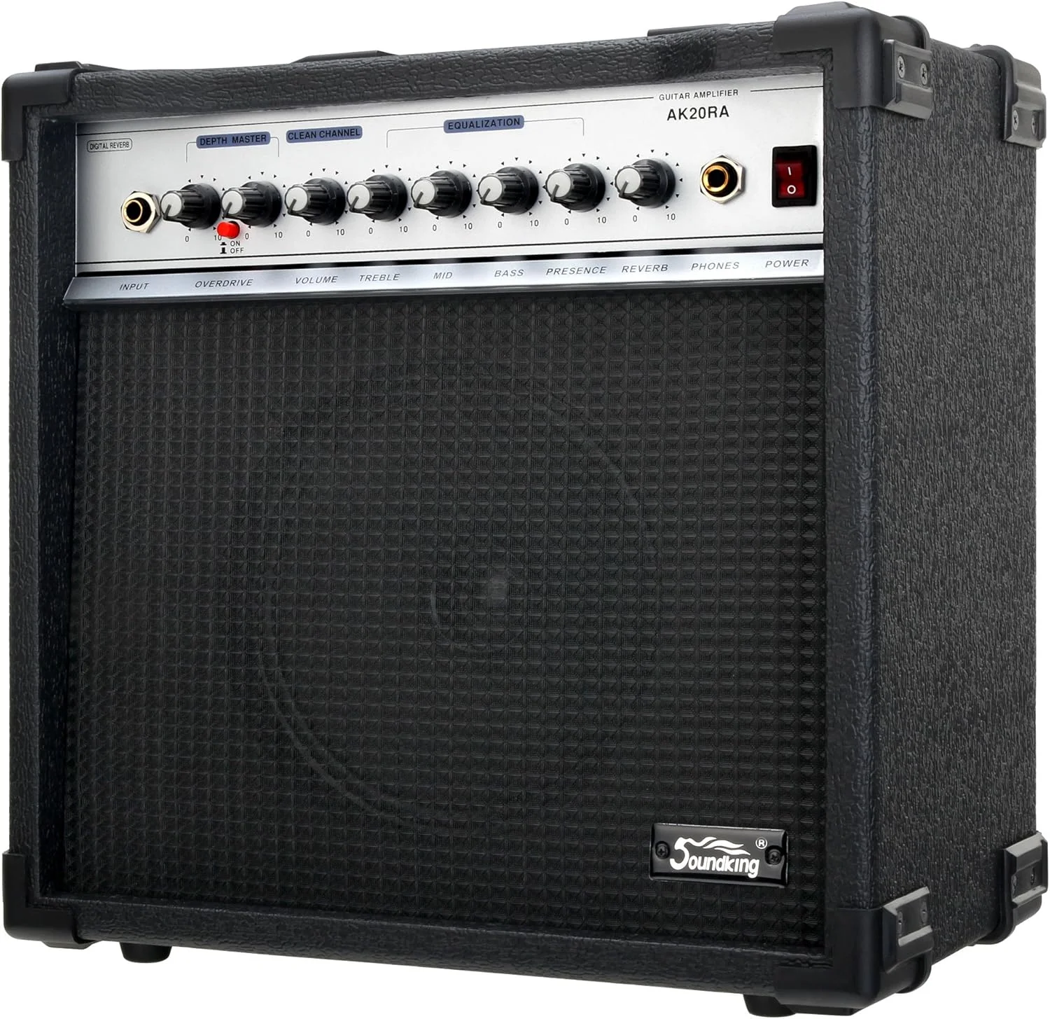 کامبو گیتار Soundking AK20-RA مشکی (60 وات، اسپیکر 8 اینچی، 2 کانال، اکولایزر 4 باندی، ریورب دیجیتال)