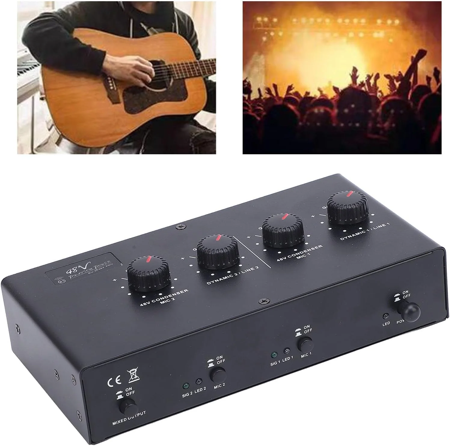 تقویت کننده میکروفون 2 کاناله با ثبات بالا Qcwwy، تقویت کننده میکروفون USB با توان فانتوم 48 ولت برای گیتار، برای مهندسان صدا و اجراهای زنده تقویت کننده میکروفون 2 کاناله با ثبات بالا Qcwwy، تقویت کننده میکروفون USB با توان فانتوم 48 ولت برای گیتار، برای مهندسان صدا و اجراهای زنده