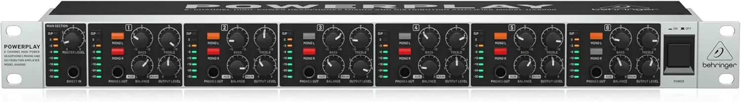 تقویت کننده میکسر و توزیع هدفون 6 کاناله Behringer POWERPLAY HA6000