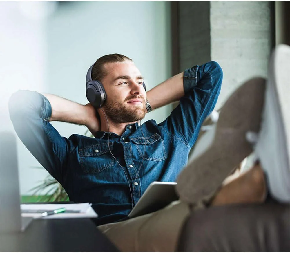 هدفون استریو روگوشی سیم دار PHILIPS Audio H2005BK/00 (کابل 2 متری، درایورهای نئودیمیومی 40 میلی متری، حذف نویز پسیو، هدبند قابل تنظیم، سبک وزن) مشکی