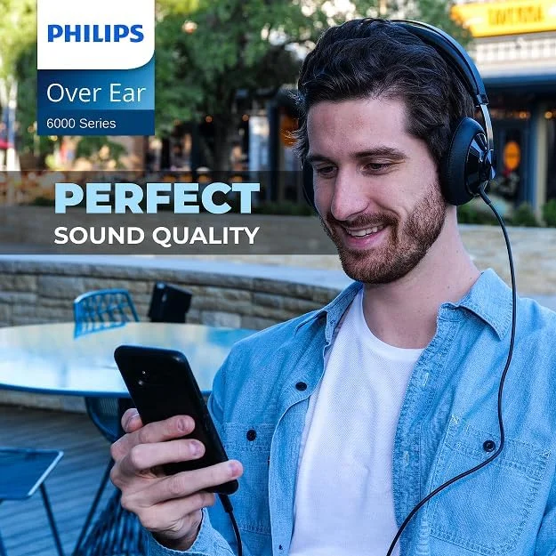 هدفون سیمی استریو Philips SHP6000، هدفون های رو گوشی با وضوح صدای بالا، بیس عمیق و راحتی فوق العاده