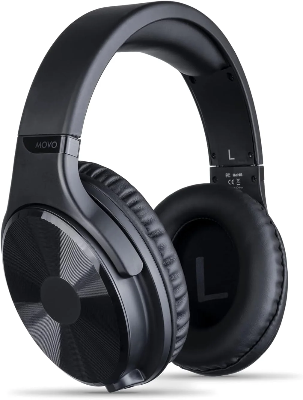هدفون استودیویی Hi-Fi Movo MH-100 با میکروفون - هدفون سیمی روگوشی برای بازی و موسیقی با ورودی 3.5 میلی‌متری و 6.35 میلی‌متری - هدفون راحت با میکروفون - هدفون عالی برای پادکست برای کامپیوتر