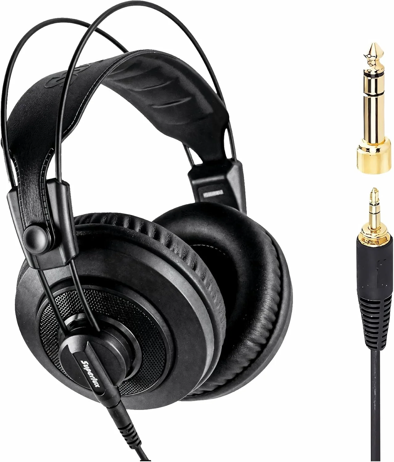 هدفون مانیتورینگ استودیویی Superlux HD668B MKII، پشت باز نیمه باز، درایورهای 50 میلی‌متری، دیافراگم ارتقا یافته برای صدای متعادل با وضوح بالا، کابل جداشدنی، هدبند سبک وزن قابل تنظیم برای میکس و مسترینگ