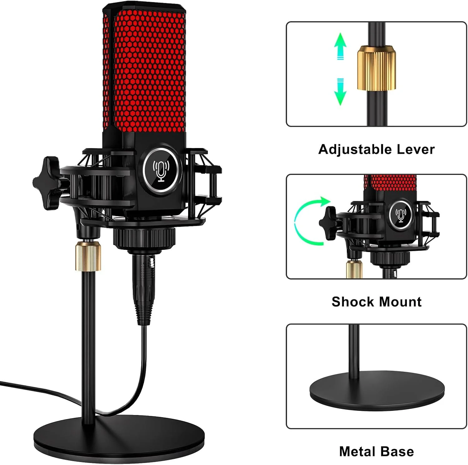 میکسر صوتی G3 برای تجهیزات پادکست، کارت صدای زنده برای استریمینگ، کارت صدا/برد میکسر DJ رابط صوتی میکروفون کاندنسر برای تولیدکنندگان محتوای ویدیویی گیمینگ تیک تاک