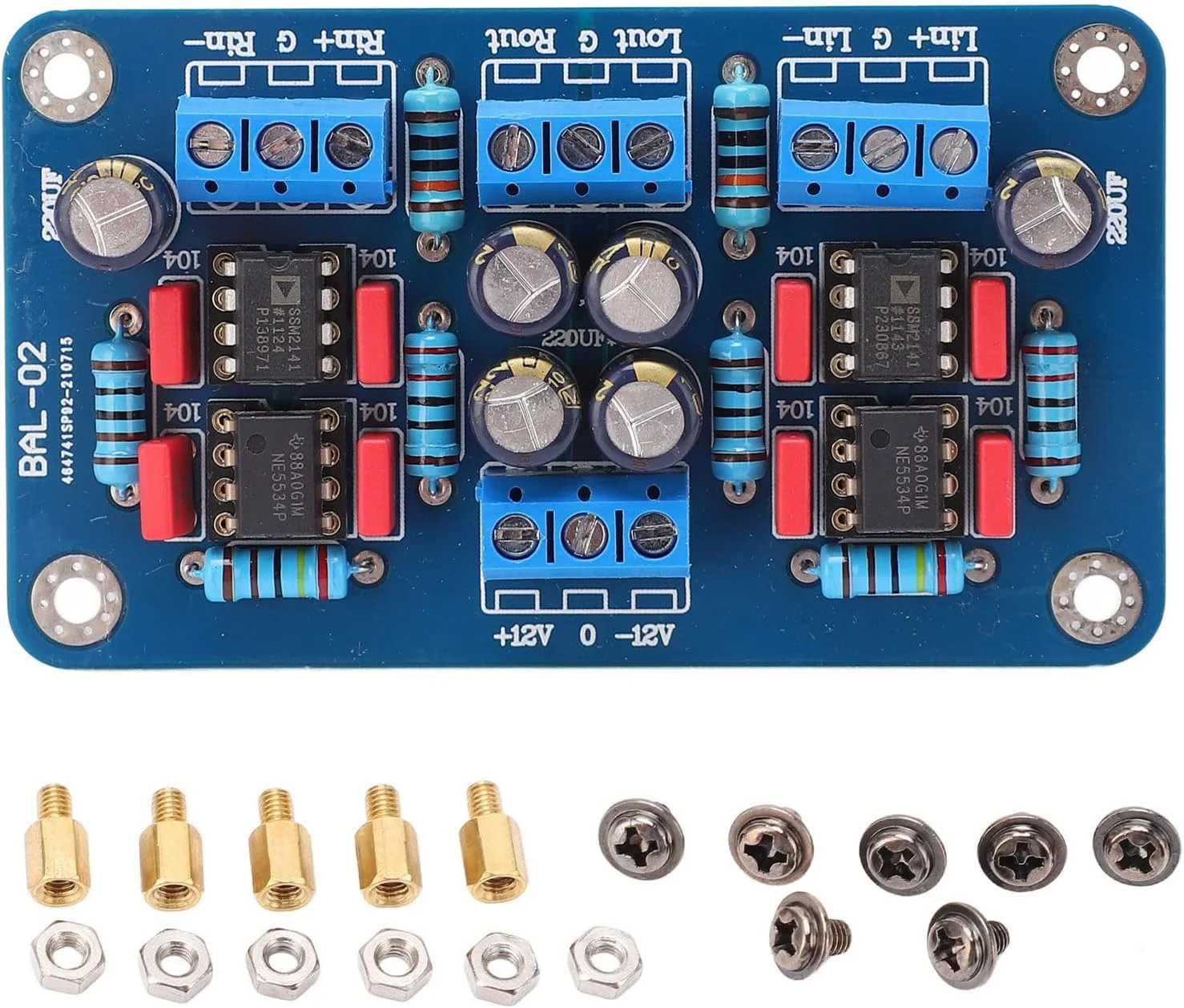 برد پیش تقویت کننده متوازن با تقویت کننده با دقت بالا SSM2141