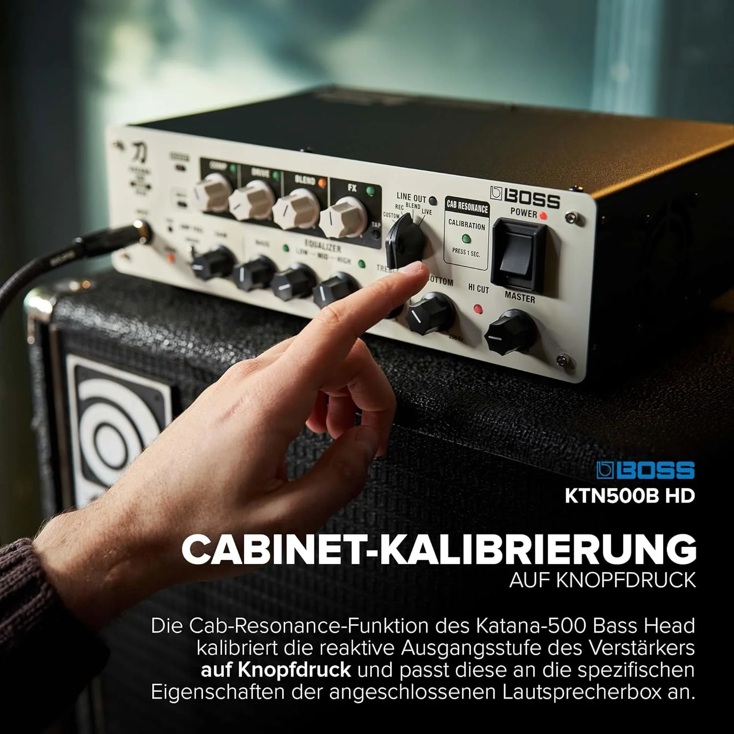 آمپلی فایر سر باس BOSS Katana-500 | آمپلی فایر جمع و جور 500 واتی با ابزارهای حرفه ای صدا | کالیبراسیون نوآورانه کابینت