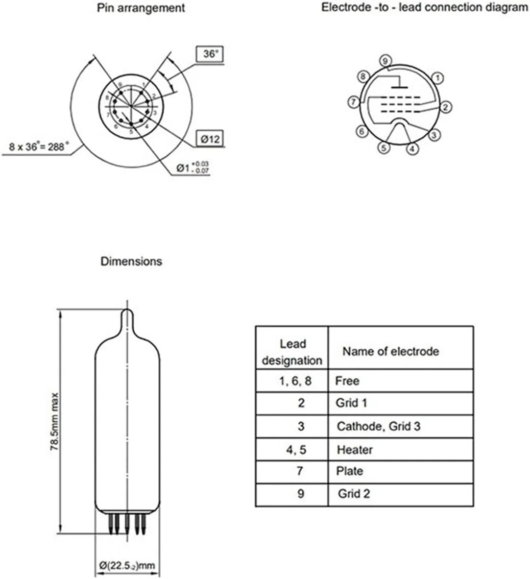 لامپ EL84 جایگزین لامپ خلاء 6BQ5 EL821 CV4055 6CH6، تنظیم دقیق، مناسب برای تقویت کننده (1 عدد) لامپ EL84 جایگزین لامپ خلاء 6BQ5 EL821 CV4055 6CH6، تنظیم دقیق، مناسب برای تقویت کننده (1 عدد)