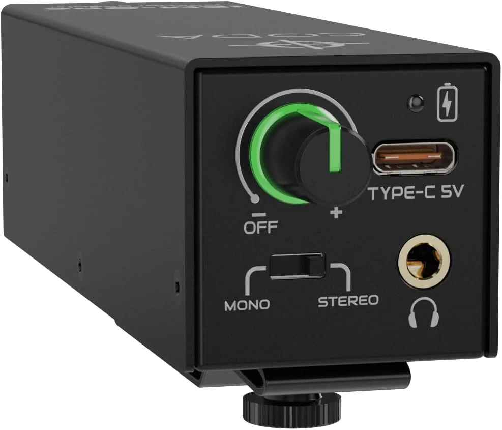 تقویت کننده مانیتور داخل گوشی سیمی - آمپلی فایر هدفون تک کاناله قابل شارژ با USB-C، دکمه تنظیم صدا LED، ورودی های XLR/TRS، شامل باتری های AAA قابل شارژ، آمپلی فایر شخصی IEM برای نوازندگان توسط CODA