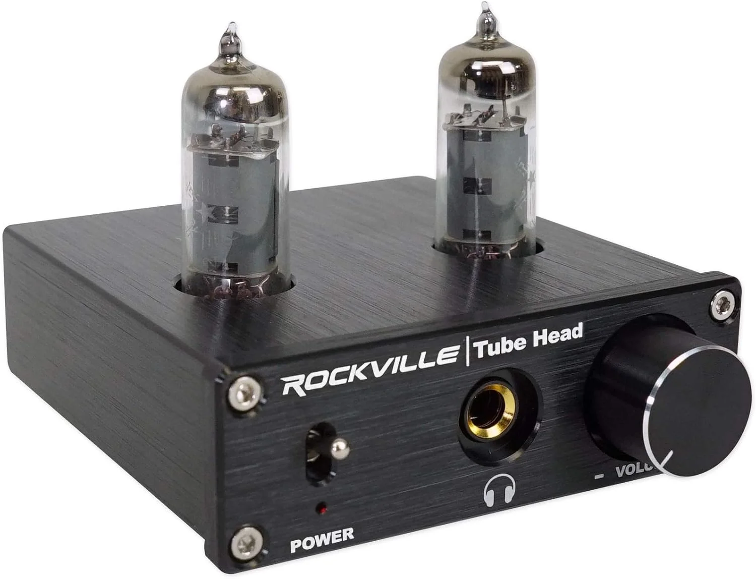 تقویت‌کننده هدفون لامپی Rockville TubeHead با توان 180 میلی‌وات، 16-600 اهم، دارای دو لامپ 6K4، طراحی جمع و جور، مدار کم‌صدا، مناسب برای علاقه‌مندان به صدا و استودیو