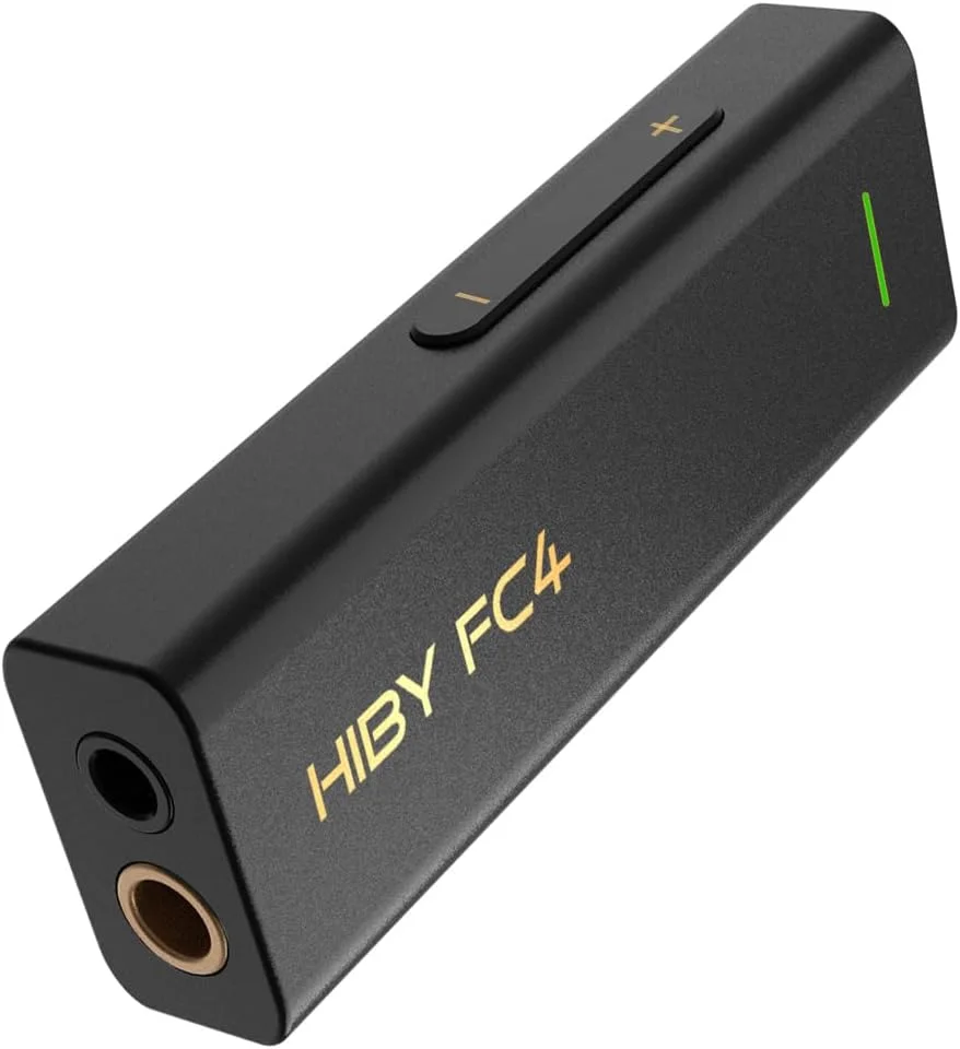 HiBy FC4 آمپلی‌فایر هدفون DAC قابل حمل با خروجی هدفون 4.4 میلی‌متری و 3.5 میلی‌متری، پشتیبانی از MQA16X PCM768K DSD256، قدرت درایو بالا برای اندروید/iOS/Mac/Windows