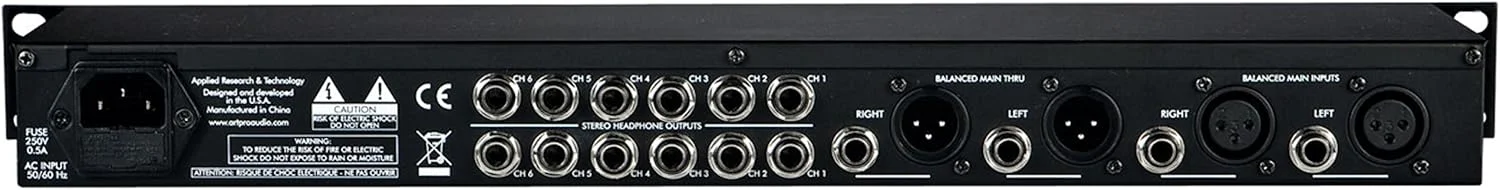 تقویت کننده هدفون استریو 6 کاناله رک مونت ART HeadAmp6