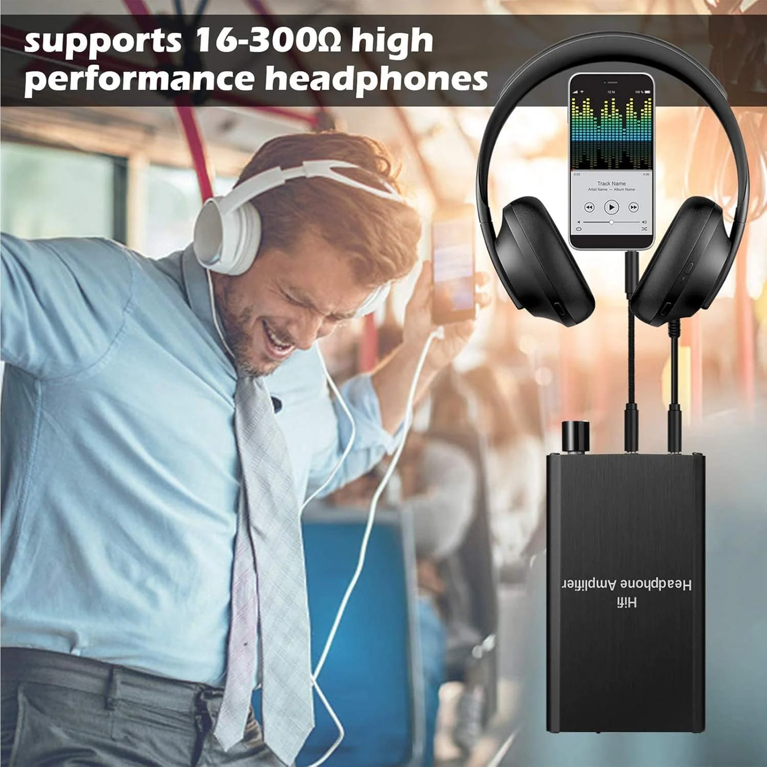 تقویت کننده هدفون MYPIN، آمپلی فایر هدفون HiFi قابل حمل 3.5 میلی متری استریو با سوئیچ افزایش صدا، پشتیبانی از امپدانس 16-300Ω برای هدفون MP3/MP4 / تلفن / پخش کننده های دیجیتال / کامپیوتر / Xbox one، کنترلر PS4، PS5 - تصویر 3 تقویت کننده هدفون MYPIN، آمپلی فایر هدفون HiFi قابل حمل 3.5 میلی متری استریو با سوئیچ افزایش صدا، پشتیبانی از امپدانس 16-300Ω برای هدفون MP3/MP4 / تلفن / پخش کننده های دیجیتال / کامپیوتر / Xbox one، کنترلر PS4، PS5 - تصویر 3
