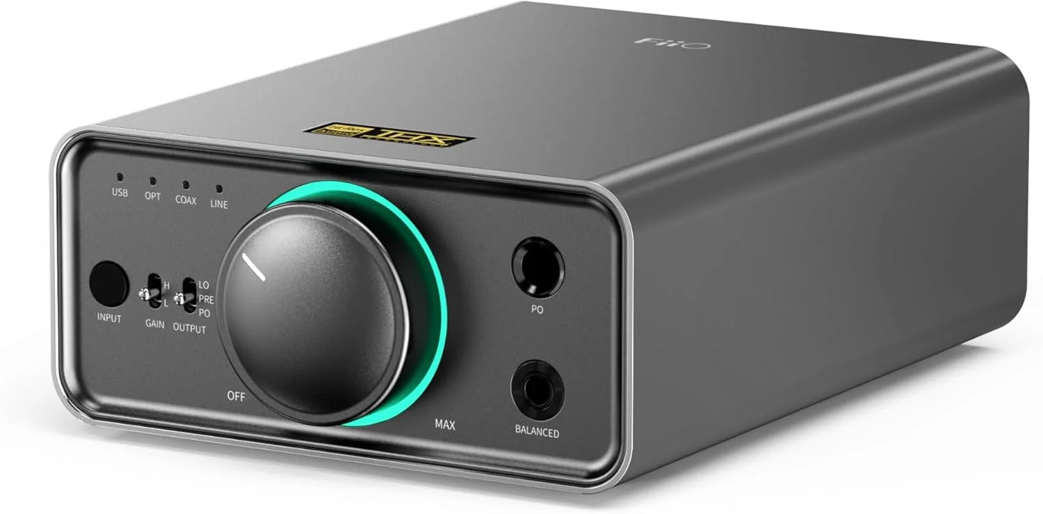 آمپلی فایر هدفون DAC های فای بالانس کامل FiiO K7 AK4493S*2، XMOS XU208 PCM384kHz DSD256، ورودی های USB/Optical/Coaxial/RCA، خروجی 6.35mm/4.4mm (تیتانیوم)