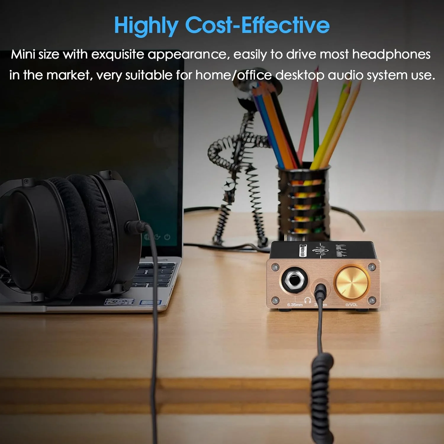 تقویت کننده هدفون مینی کلاس A Douk Audio U3 PRO HiFi - آمپلی فایر رومیزی پرقدرت برای هدفون های 18-600Ω، خروجی 1500mW، جک های 3.5mm و 6.35mm، DC 5V - تصویر 3 تقویت کننده هدفون مینی کلاس A Douk Audio U3 PRO HiFi - آمپلی فایر رومیزی پرقدرت برای هدفون های 18-600Ω، خروجی 1500mW، جک های 3.5mm و 6.35mm، DC 5V - تصویر 3