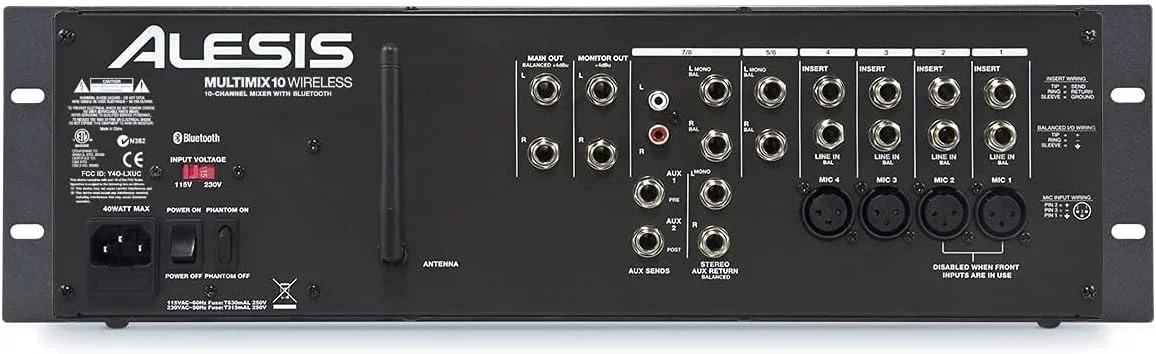 میکسر 10 کانال آلسیس MULTIMIX10WIRELE با قابلیت بلوتوث یکپارچه