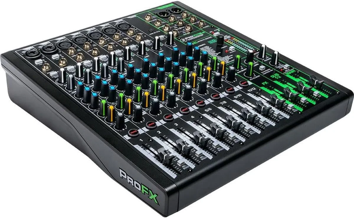 میکسر آنالوگ حرفه ای 12 کانال Mackie ProFX12v3 با USB، پری امپ میکروفون Onyx و موتور افکت GigFX