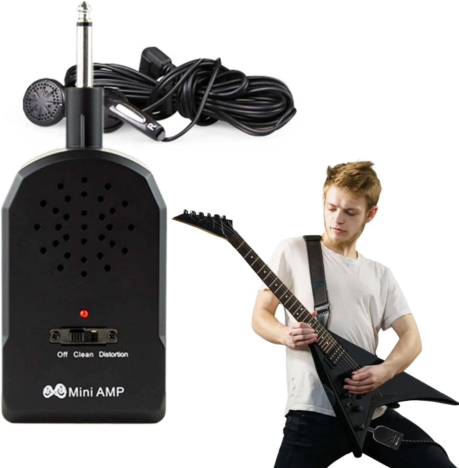 تقویت کننده گیتار - تقویت کننده بی سیم گیتار الکتریک، دستگاه تمرین باس شخصی، بلندگوی گیتار قابل حمل | تقویت کننده گیتار هوشمند سبک وزن قابل حمل، مناسب برای