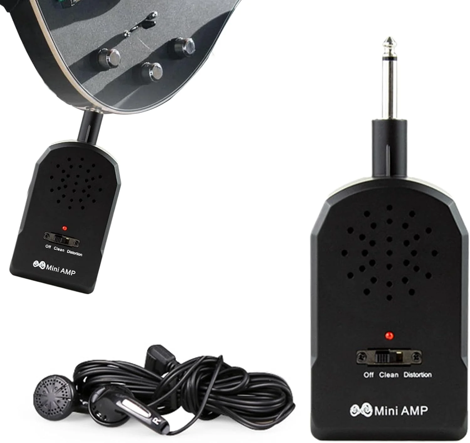 آمپلی‌فایر گیتار - تقویت‌کننده الکتریکی بی‌سیم | آمپلی‌فایر باس قابل حمل و جمع‌وجور با 4 افکت داخلی، بلندگوی تمرین شخصی برای خانه، مدرسه، تمرین، اجرا، نوازندگان